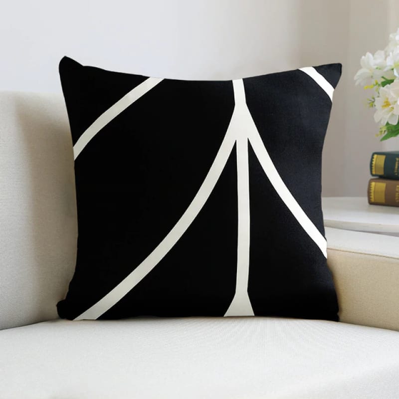 Housse de Coussin Noir et Blanc Housse de Canap